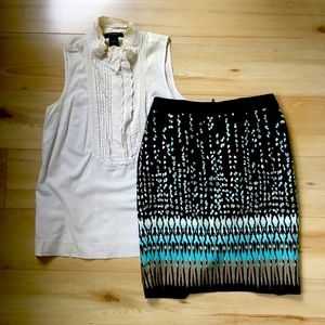 3/$30 Ann Taylor shirt and skirt set